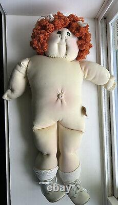 Cabbage Patch Kids Soft Sculpture 1985 22 Xavier Roberts Red Hair Shoes RARE