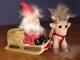 Christmas Dam Santa Troll Doll, Sleigh And Brave Reindeer, Free Shipping