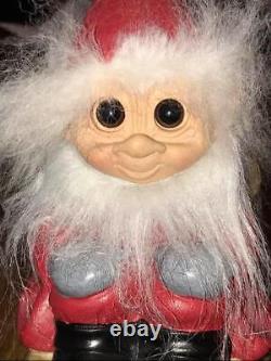 Christmas Dam Santa Troll Doll, Sleigh and Brave Reindeer, New, Free Int'l Ship