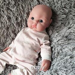 Chubby Baby Girl 18 inch Solid Full Silicone Doll Lifelike Reborn Baby Doll