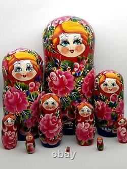 Classic Nesting dolls Matryoshka 10 tall 10 in 1 Traditional style