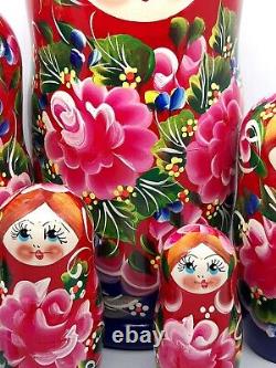 Classic Nesting dolls Matryoshka 10 tall 10 in 1 Traditional style