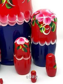 Classic Nesting dolls Matryoshka 10 tall 10 in 1 Traditional style