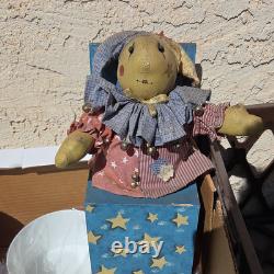 Cloth Jack-in-the-Box Doll with Star Pattern Box and Multicolor Outfit