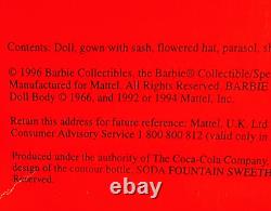 Coca-cola Soda Fountain Sweetheart Barbie 1996