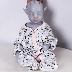 Comondwei 18.5 in Full Platinum Silicone Baby Doll Reborn Baby Doll Girl Doll US