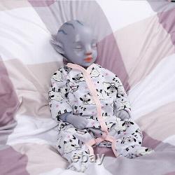 Comondwei 18.5 in Full Platinum Silicone Baby Doll Reborn Baby Doll Girl Doll US