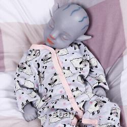 Comondwei 18.5 in Full Platinum Silicone Baby Doll Reborn Baby Doll Girl Doll US