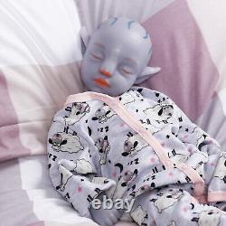 Comondwei 18.5 in Full Platinum Silicone Baby Doll Reborn Baby Doll Girl Doll US