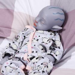 Comondwei 18.5 in Full Platinum Silicone Baby Doll Reborn Baby Doll Girl Doll US