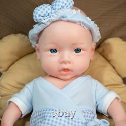Custom NEW 18 Full Platinum Silicone Girl Dolls Reborn Baby Dolls WithDrink-Wet