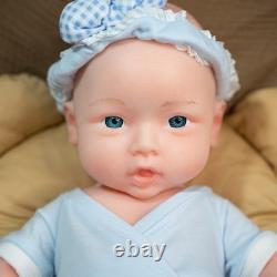 Custom NEW 18 Full Platinum Silicone Girl Dolls Reborn Baby Dolls WithDrink-Wet