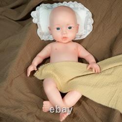 Custom NEW 18 Full Platinum Silicone Girl Dolls Reborn Baby Dolls WithDrink-Wet