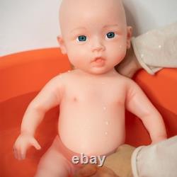 Custom NEW 18 Full Platinum Silicone Girl Dolls Reborn Baby Dolls WithDrink-Wet