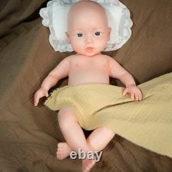 Custom NEW 18 Full Platinum Silicone Girl Dolls Reborn Baby Dolls WithDrink-Wet