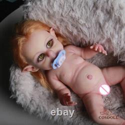 Cute Girl Reborn Baby Doll Full Silicone Newborn Real Lifelike Toddler Toy Gift