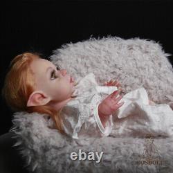 Cute Girl Reborn Baby Doll Full Silicone Newborn Real Lifelike Toddler Toy Gift