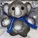 Dam Elephant 6 Bank Troll Doll, Blue Ribbon Collar, Excellent Shape, Free Ship