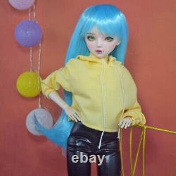 DIY Pretty 1/3 Blue Hair Green Eyes Changeable Full Set Clothes Outfits Gifts
