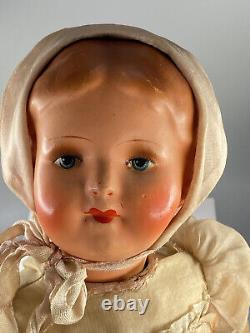 DOLL PRESSED CARDBOARD Doll PAINTED VINTAGE ANTIQUE Appt 17 Rare Doll