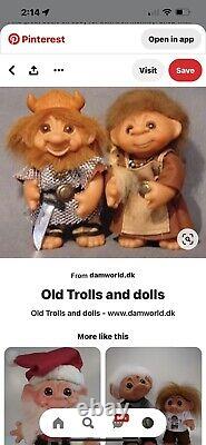 Dam 8-9Big Nose Forest Troll Boy Original Hair/Eyes Denmark 77