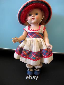 Darling Vintage Vogue Strung, PL. Ginny Doll 1953 Red Head, Fever Cheeks, Minty