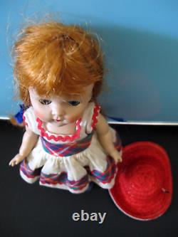 Darling Vintage Vogue Strung, PL. Ginny Doll 1953 Red Head, Fever Cheeks, Minty