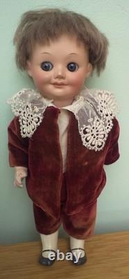 Delightful 9 1/2 Armand Marseilles #323 Googly-Eye Antique Boy Doll circa 1914