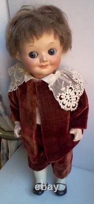 Delightful 9 1/2 Armand Marseilles #323 Googly-Eye Antique Boy Doll circa 1914
