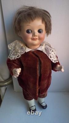 Delightful 9 1/2 Armand Marseilles #323 Googly-Eye Antique Boy Doll circa 1914