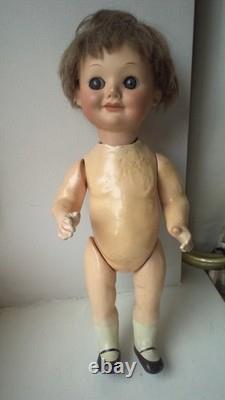 Delightful 9 1/2 Armand Marseilles #323 Googly-Eye Antique Boy Doll circa 1914