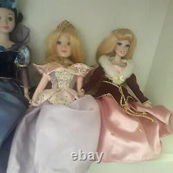 Disney Porcelain Dolls Snow White and Sleeping Beauty Set of 4
