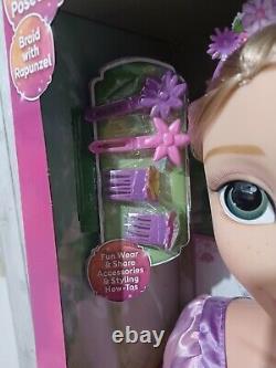 Disney Princess 32 Playdate Rapunzel Fashion Doll Tall Accessories Brush Clips