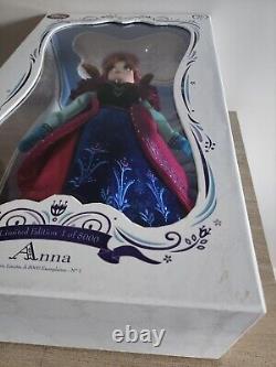 Disney Store Frozen Limited Edition Snow Gear Anna Doll LE 5000 2014 Rare