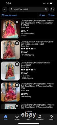 Disney's ELENA of AVALOR Latina Princess Royal Gown BNIB 2015 Super Rare FREE SH