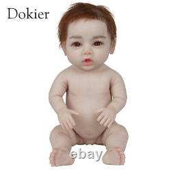 Dokier 18 Full Silicone Reborn Baby Girl Doll Lifelike Newborn Baby Kids Gifts