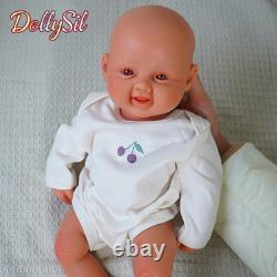 DollySil 17.3 Newborn Baby Wheaten Color Full Body Silicone Reborn Baby Dolls