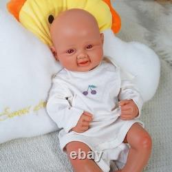 DollySil 17.3 Newborn Baby Wheaten Color Full Body Silicone Reborn Baby Dolls