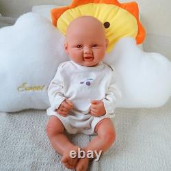 DollySil 17.3 Newborn Baby Wheaten Color Full Body Silicone Reborn Baby Dolls