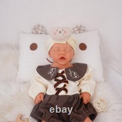 DollySil Reborn Baby Dolls Silicone Full Body 17.52 Realistic Newborn Girl Baby
