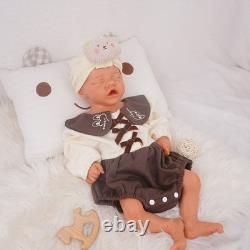 DollySil Reborn Baby Dolls Silicone Full Body 17.52 Realistic Newborn Girl Baby