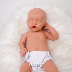 DollySil Reborn Baby Dolls Silicone Full Body 17.52 Realistic Newborn Girl Baby