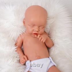 DollySil Reborn Baby Dolls Silicone Full Body 17.52 Realistic Newborn Girl Baby