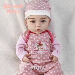 Drink-Wet System 18.5Reborn Girl Doll Realistic Soft Silicone Newborn Baby Doll