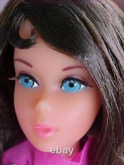 EX+++ 1971 Dk. Brown Marlo Flip Twist'n Turn TNT Barbie #1160 in PURPLE PLEASERS