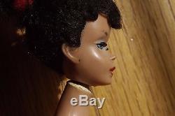 Early Original Vintage Barbie Brunette Ponytail One Owner Very Good Cond