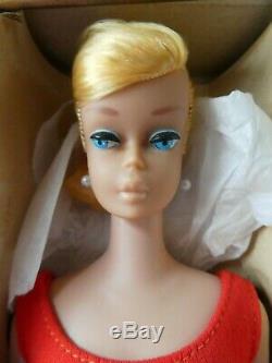 Early Vintage Barbie Blonde Swirl Ponytail Barbie Doll in OSS VGC