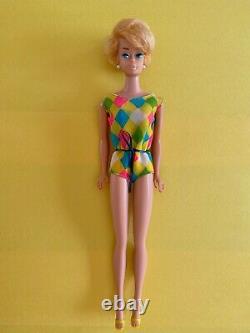 European Side part BubbleCut Barbie blonde Color Magic Swimsuit All Original Htf
