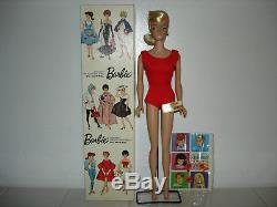 Excellent Rare Gorgeous Vintage Original Platinum Swirl Ponytail Barbie Box