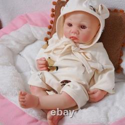 Eyes Open Newborn Reborn Baby Dolls Handmade Silicone Full Body Boy Baby Doll